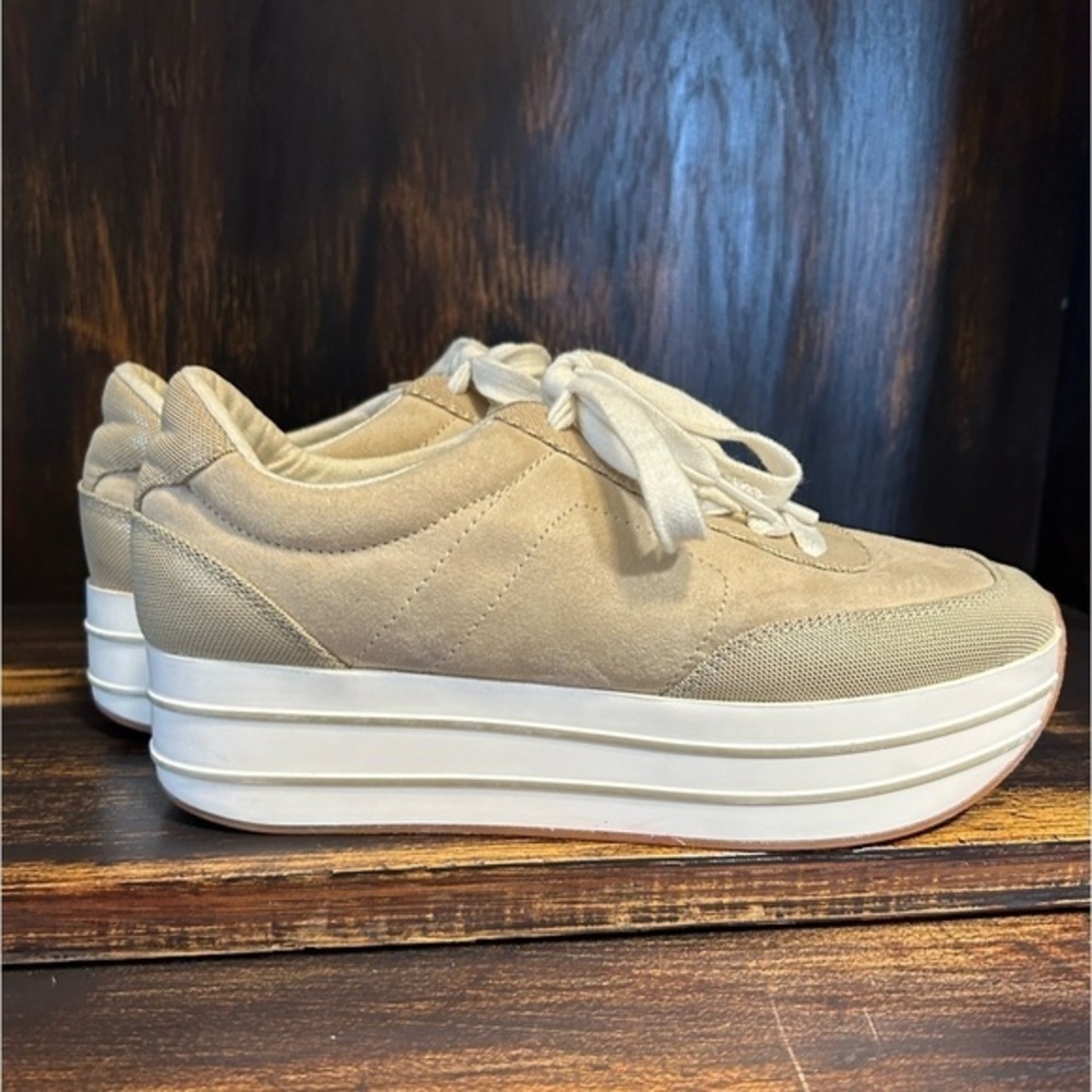 Zara Basic Collection | Women’s Platform Sneakers | Off-White Shoes | Size 38